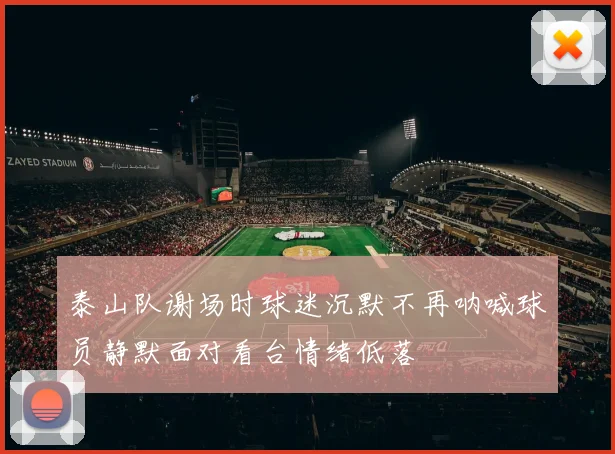 泰山队谢场时球迷沉默不再呐喊球员静默面对看台情绪低落